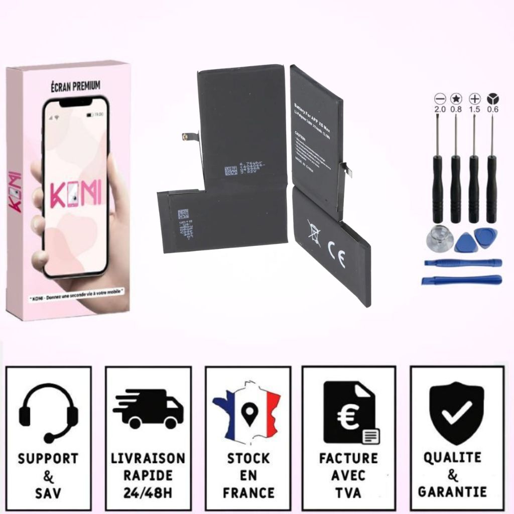 Batterie iPhone XS Max avec colle