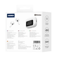 JELLICO - Écouteurs Sans Fil Bluetooth AirBlue Pro 3 – Écran LED & Commandes Tactiles Pods | Blanc