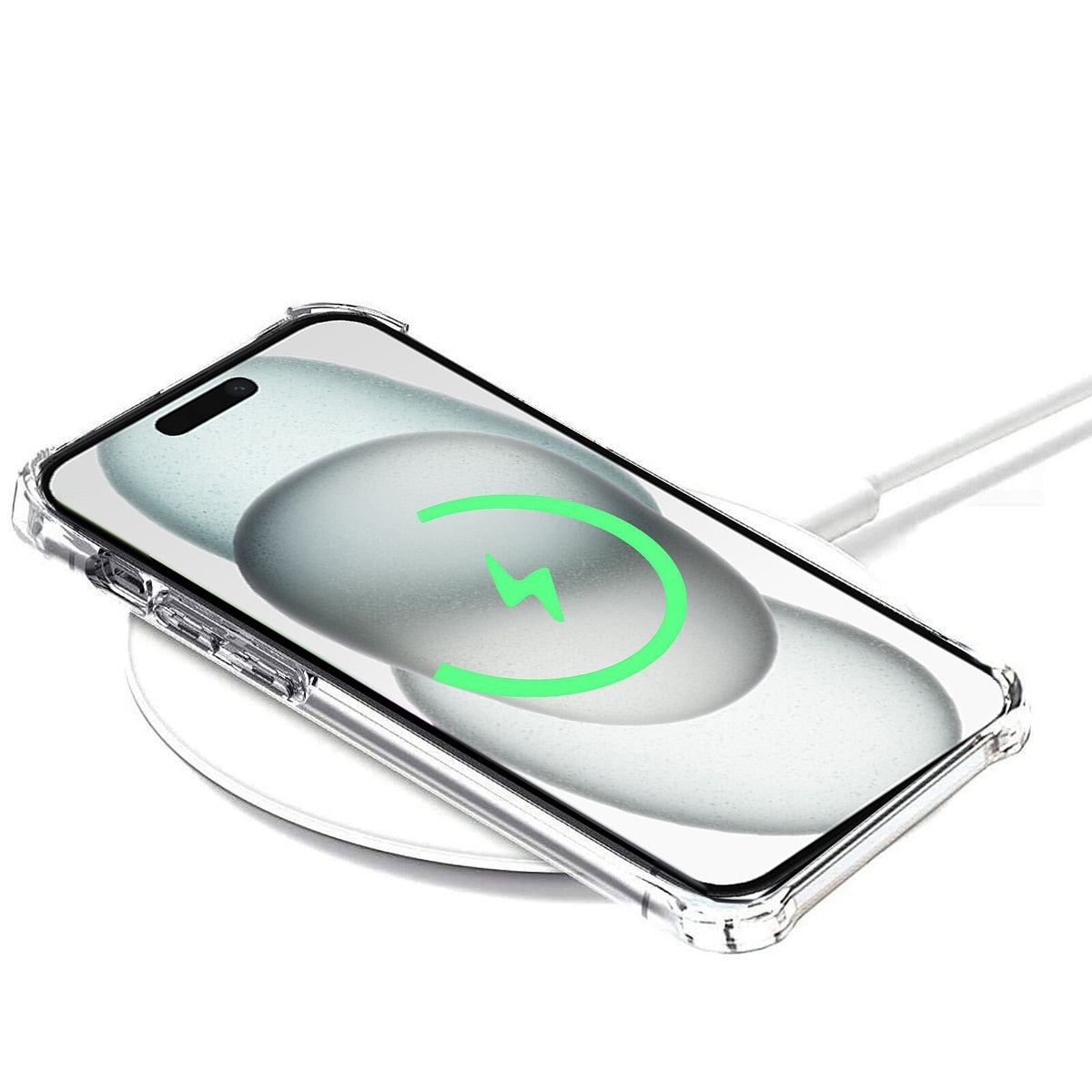 Coque Ko-MAG Transparente pour iPhone 15 Plus – Compatible Recharge sans fil