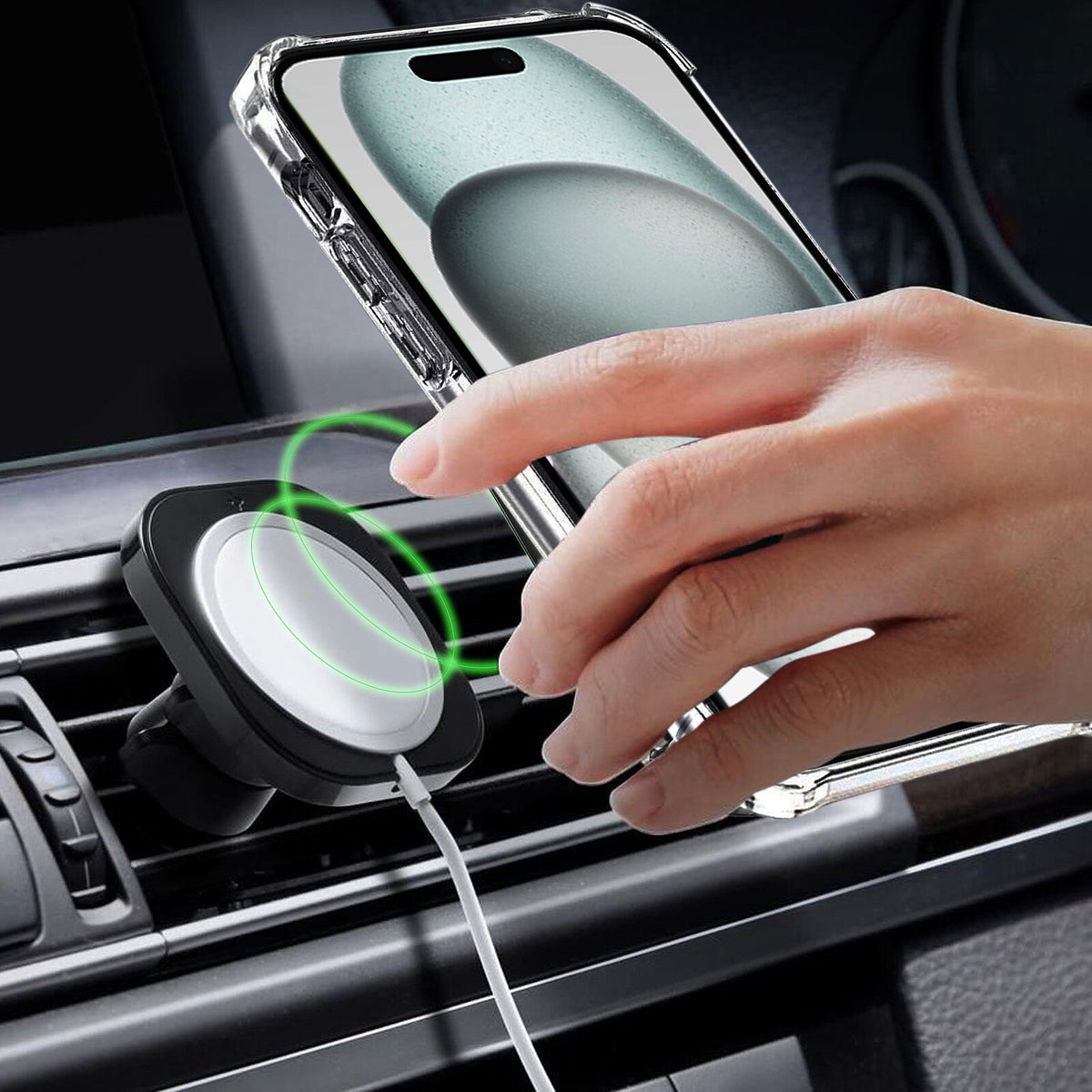 Coque Ko-MAG Transparente pour iPhone 15 Plus – Compatible Recharge sans fil