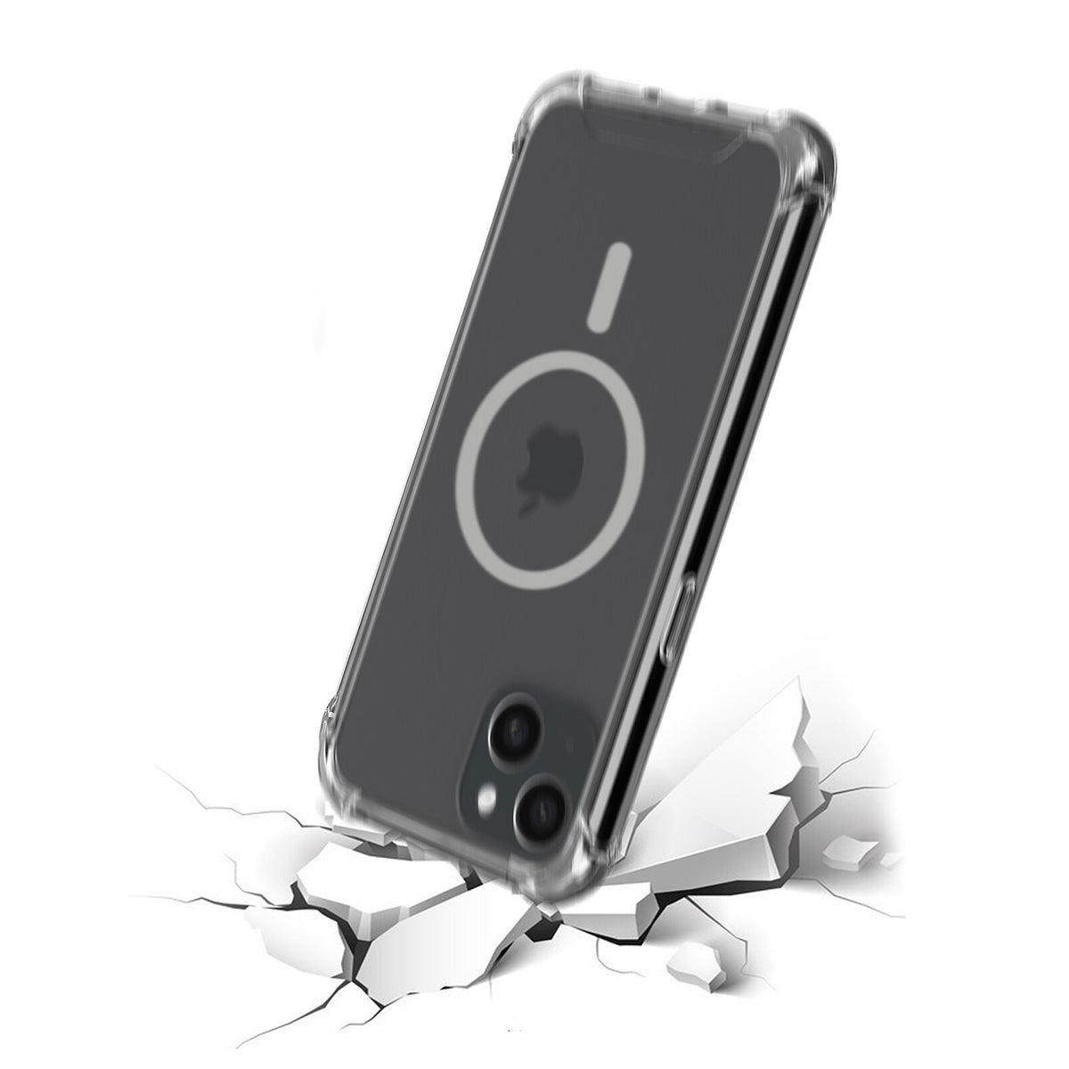 Coque Ko-MAG Transparente pour iPhone 15 Plus – Compatible Recharge sans fil