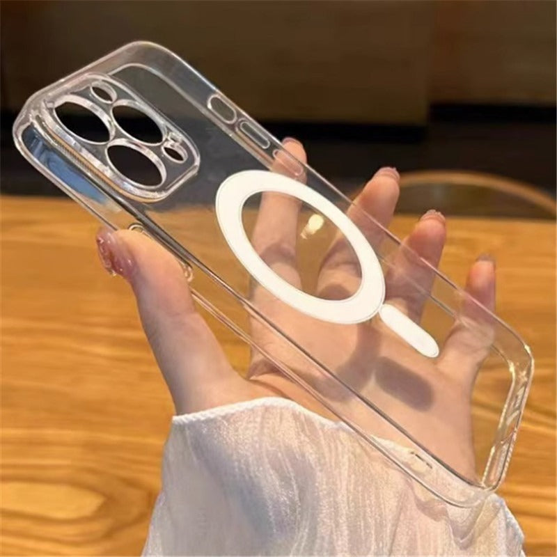 Coque Ko-MAG Transparente pour iPhone 15 Plus – Compatible Recharge sans fil