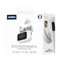 JELLICO - Écouteurs Sans Fil Bluetooth AirBlue Pro 3 – Écran LED & Commandes Tactiles Pods | Blanc