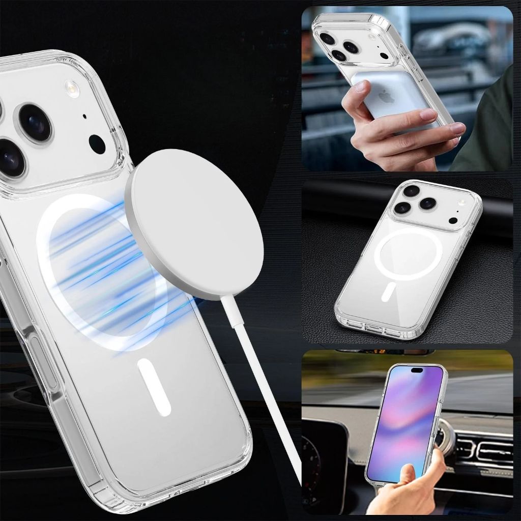 Coque Ko-MAG Transparente pour iPhone 18 – Compatible Recharge sans fil