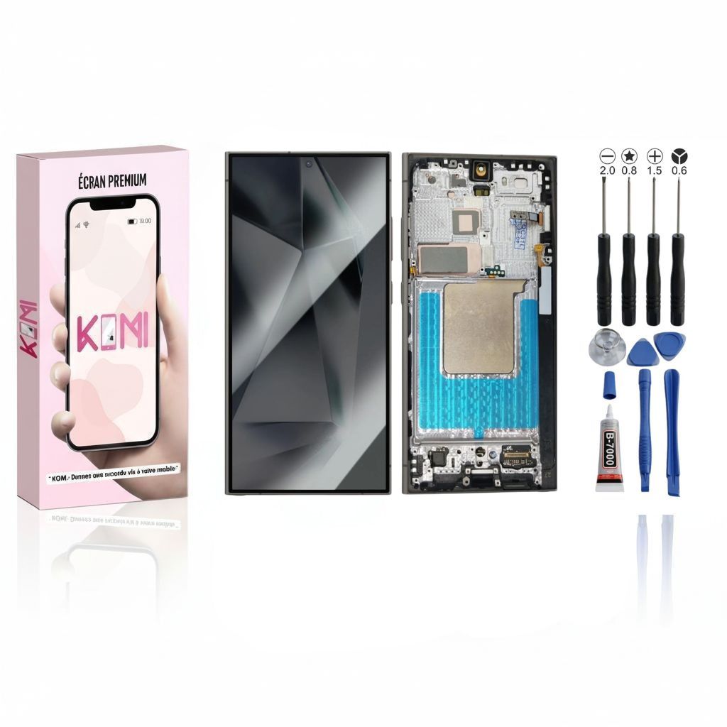 Écran pour Samsung Galaxy S24 Ultra – OLED – Kit outils + adhésif inclus